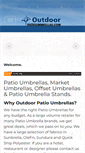 Mobile Screenshot of outdoorpatioumbrellas.com